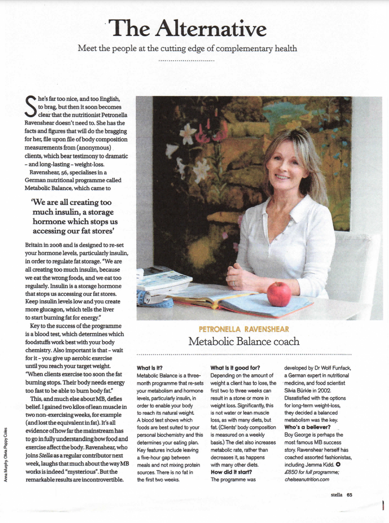 Full Telegraph article 'The Alternative' by Anna Murphy